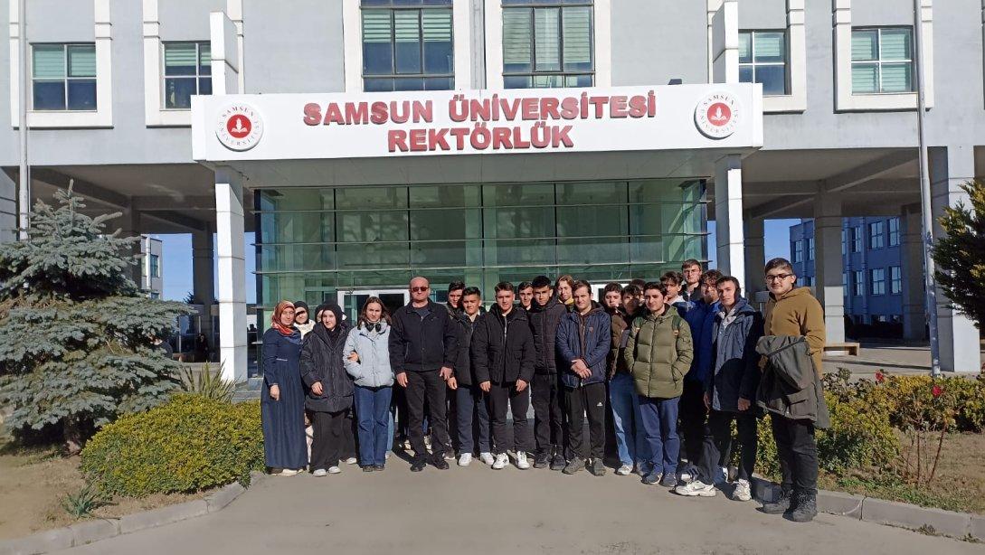 Samsun Kariyer Eğitimi Programı (SAKEP) kapsamında Samsun Üniversitesinin Canik Kampüsündeki fakültelere tanıtım gezisi düzenlendi.